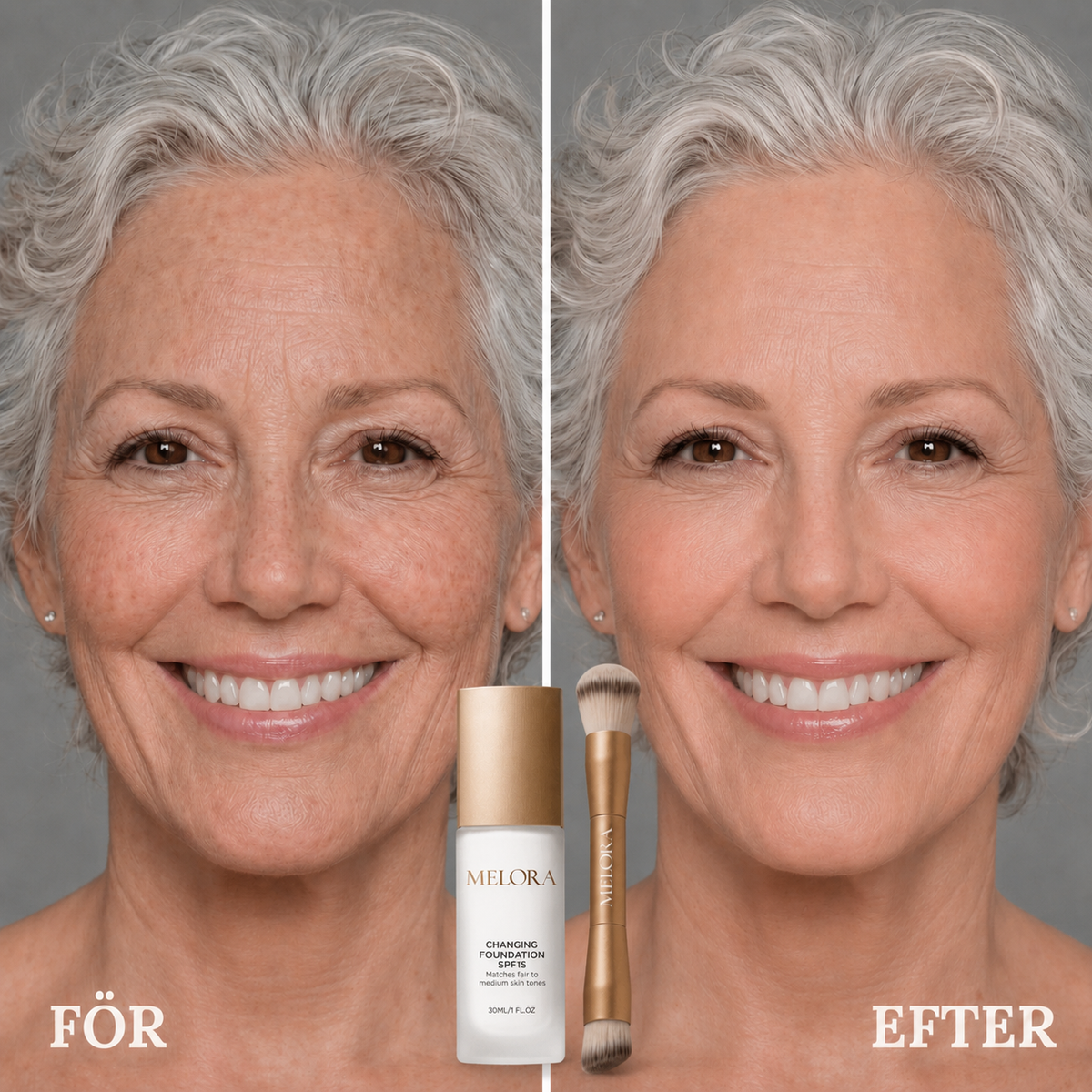 2-i-1-borste för foundation och concealer